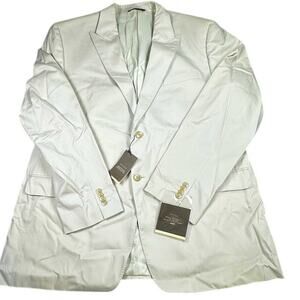 Merona Suit Jacket Modern Fit 100% Cotton Stone 48R